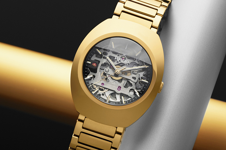 黃金色Ceramos™金屬陶瓷錶圈 雷達表DiaStar Original鑽星系列創始型鏤空腕錶