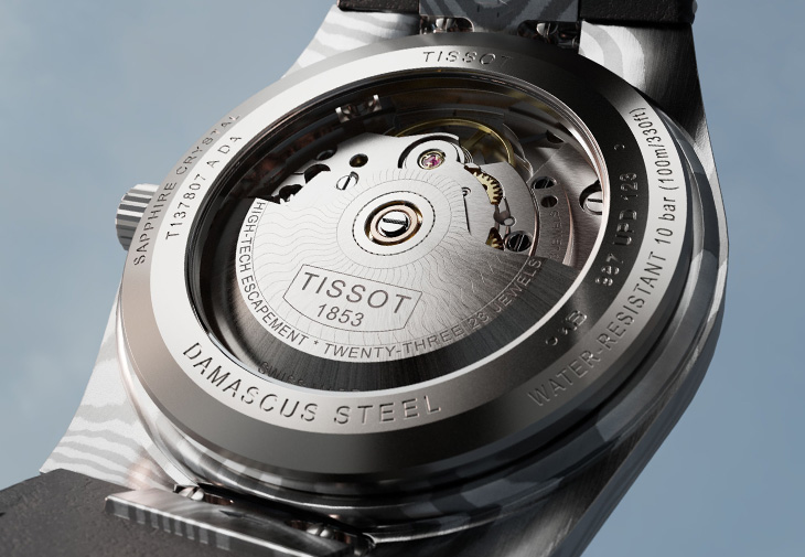 TISSOT天梭表PRX系列大馬士革鋼38mm自動上鍊腕錶