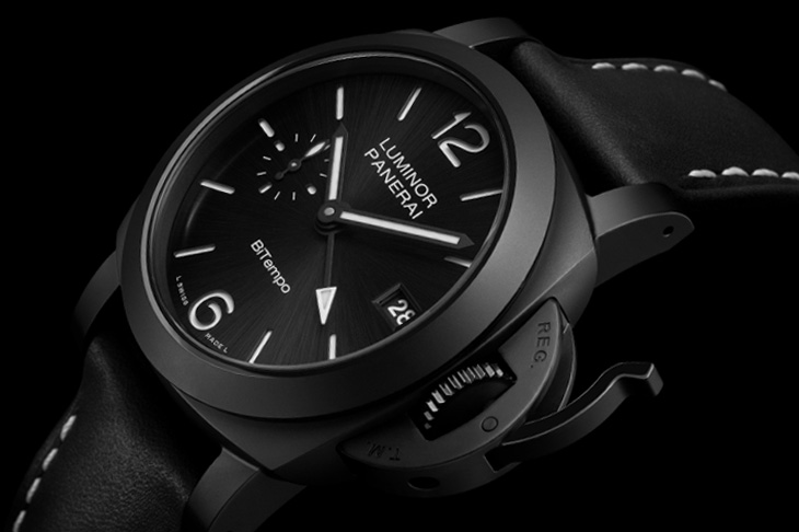 首款Luminor 系列40 毫米陶瓷錶殼 沛納海PAM01460兩地時間腕錶