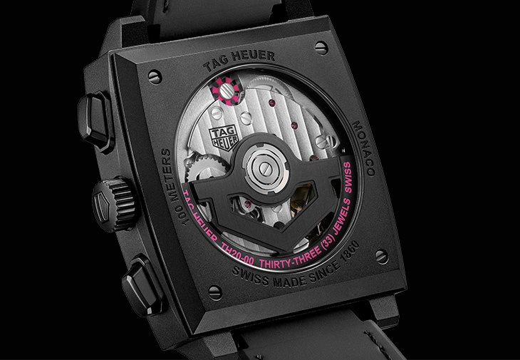 TAG Heuer泰格豪雅Monaco鏤空計時腕錶粉紅款