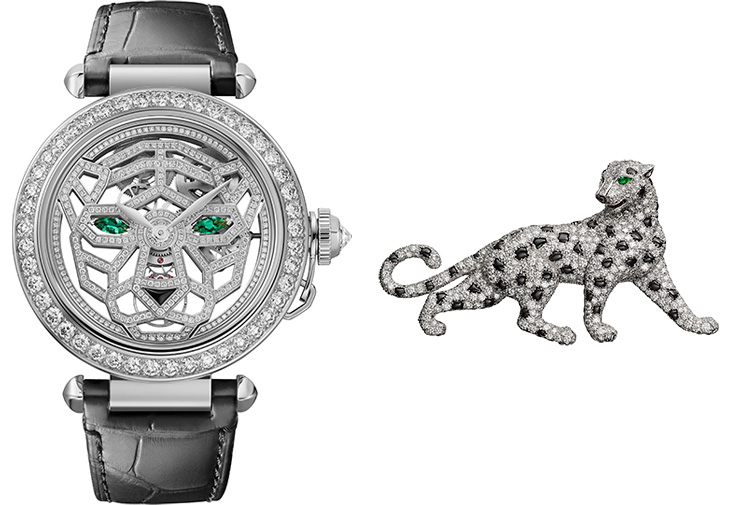 Cartier卡地亞Pasha de Cartier美洲豹鏤空腕錶 Cartier卡地亞Panthère de Cartier美洲豹胸針