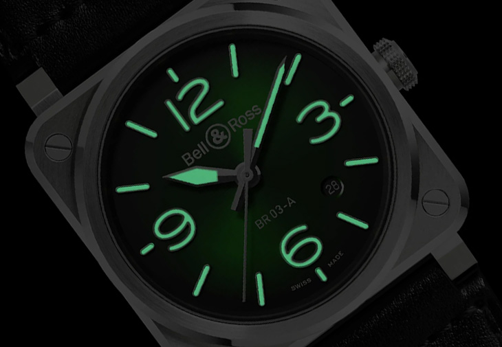 BELL & ROSS柏萊士BR-03 Green Steel精鋼腕錶
