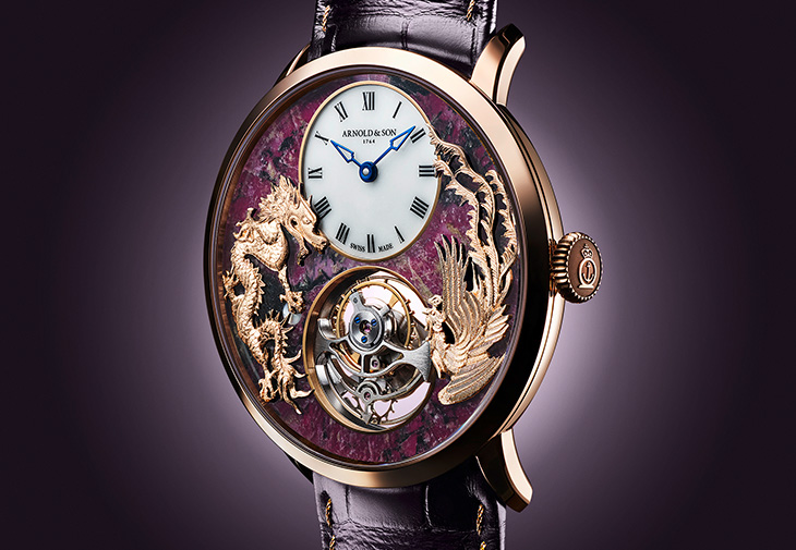 ARNOLD & SON UTT超薄陀飛輪系列龍鳳戲珠腕錶