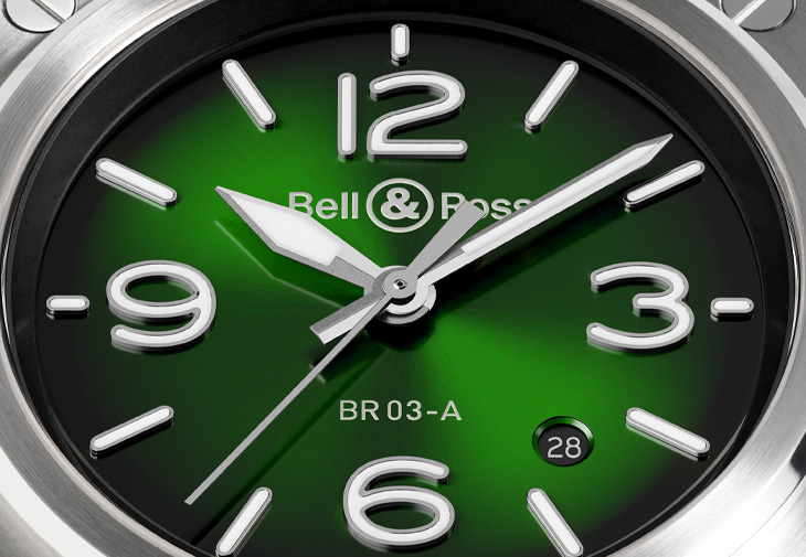 BELL & ROSS柏萊士BR-03 Green Steel精鋼腕錶