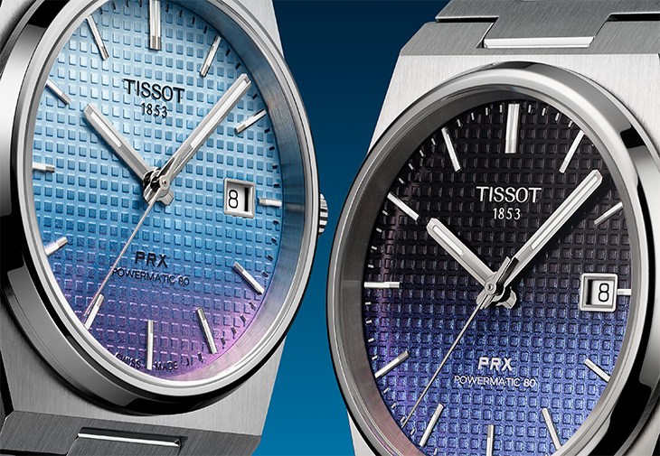 TISSOT天梭PRX午夜藍漸層自動腕錶