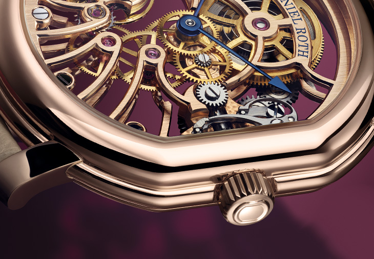 DANIEL ROTH Extra Plat Rose Gold Skeleton 腕錶
