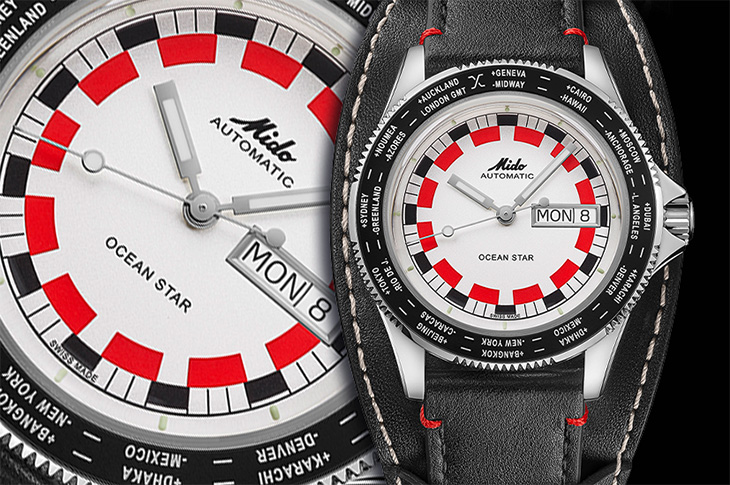 1970年代復古風／MIDO Ocean Star Worldtimer世界時區腕錶