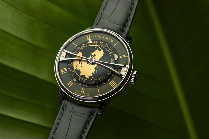 ARNOLD & SON Globetrotter 42精鋼世界時區腕錶  再現英倫航海傳奇