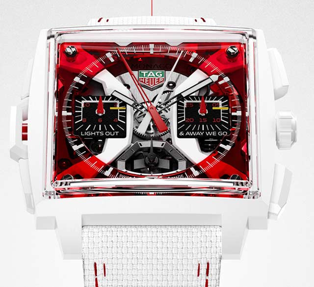 Monaco雙追針計時腕錶F1