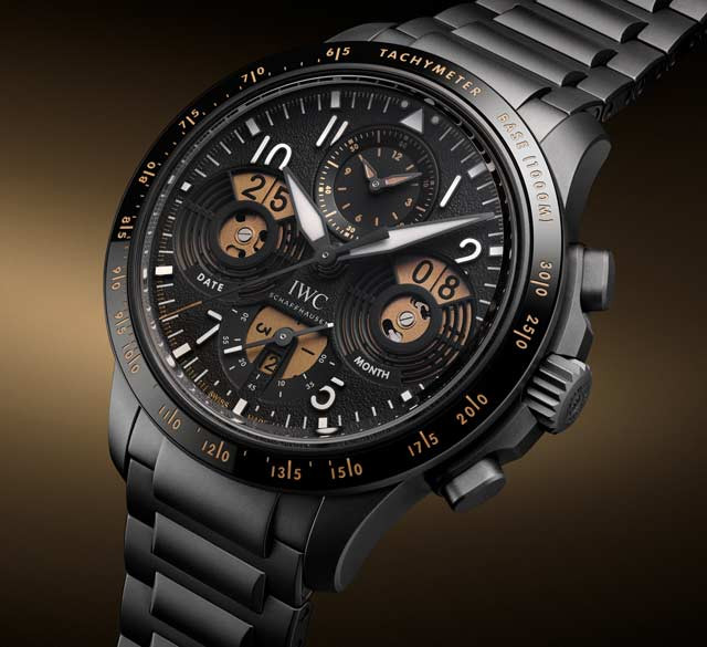 飛行員萬年曆數字日期-月份高性能計時腕錶