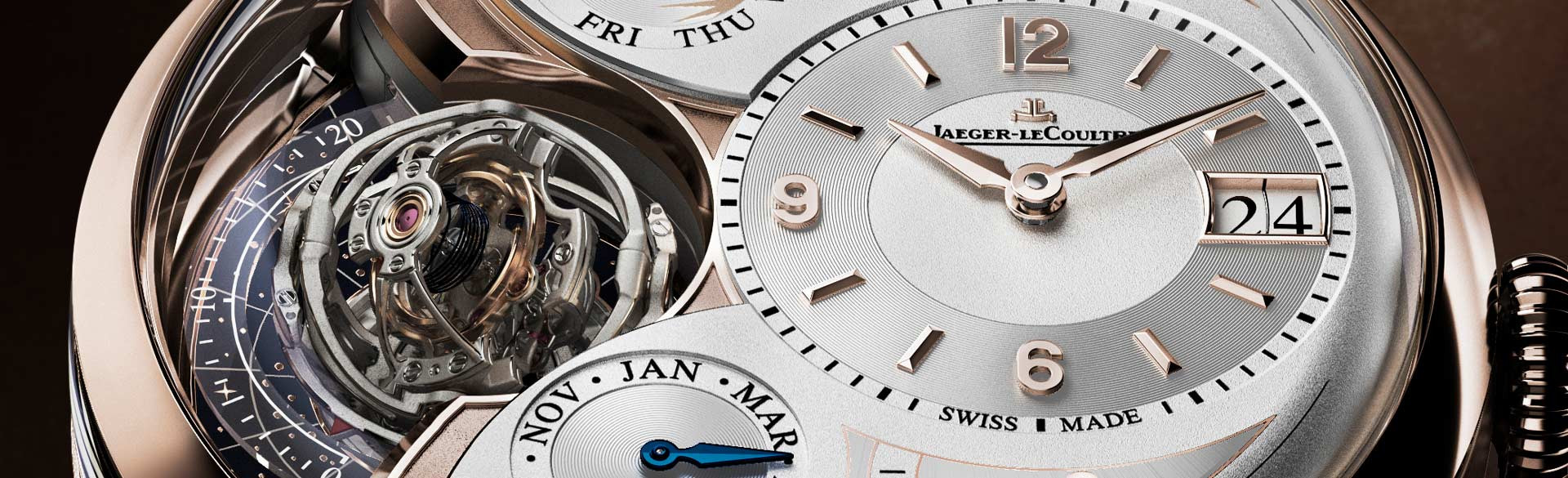 雙翼系列三軸陀飛輪萬年曆