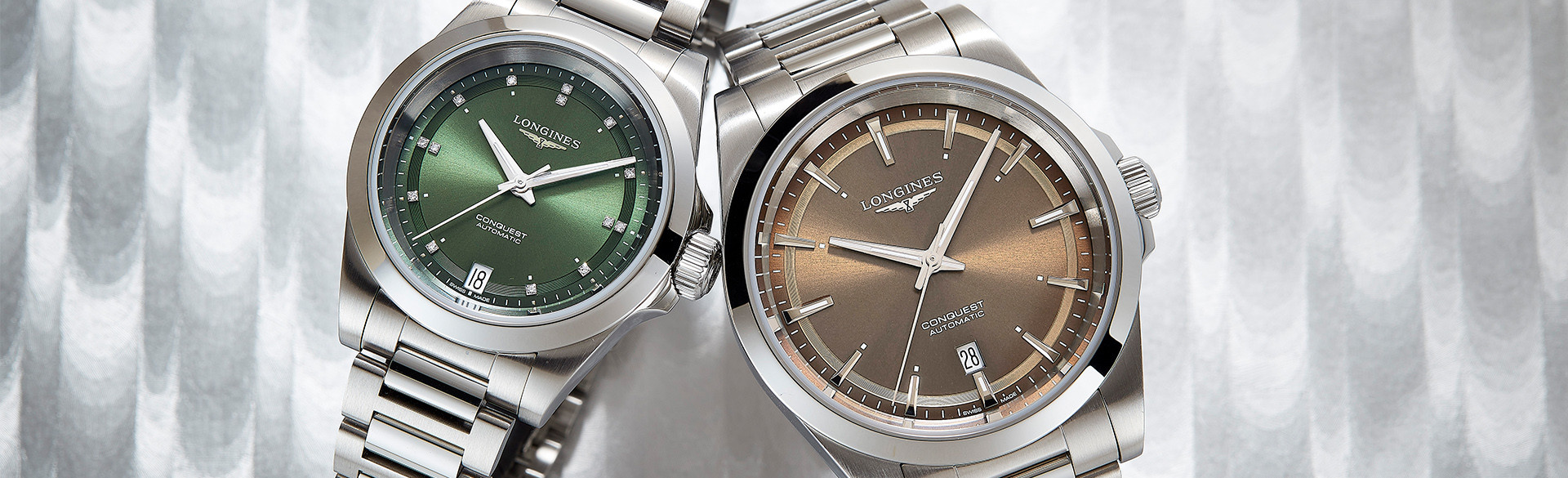 浪琴表全新征服者自動腕錶