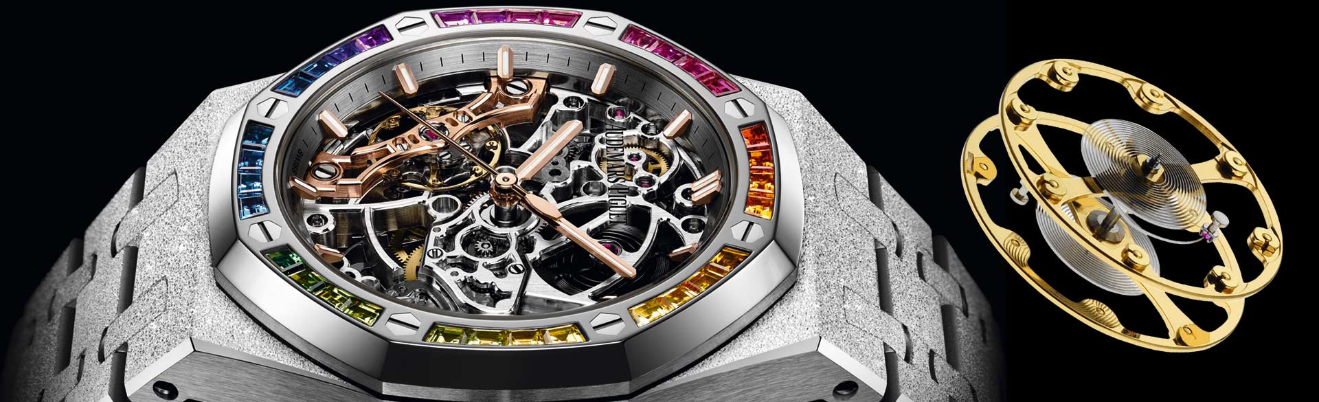 愛彼皇家橡樹霜金鏤空雙擺輪腕錶