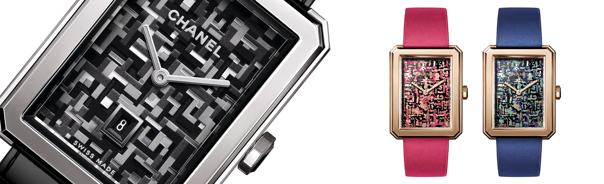 BOY∙FRIEND斜紋軟呢腕錶