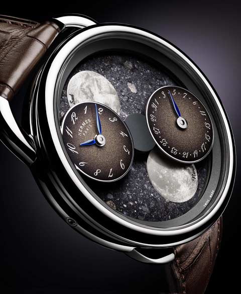 月球隕石面月讀時光腕錶