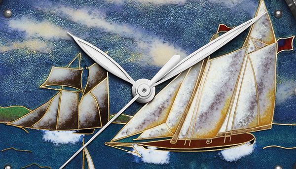 迎向勝利 雅典錶《美洲號》鎏金琺瑯腕錶