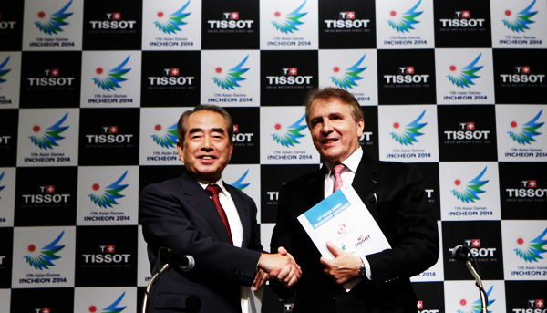 天梭表榮任2014年第十七屆韓國仁川亞運會官方指定計時器