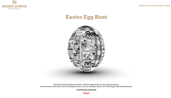 Roger Dubuis尋找復活節彩蛋活動” 全球同步競賽