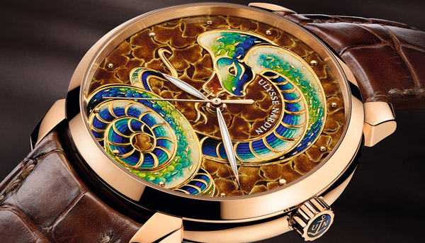 雅典錶呈獻《鎏金填彩琺瑯靈蛇腕錶》 展現大師級填彩琺瑯工藝