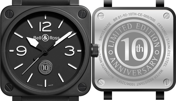 Bell & Ross十周年誌慶推出BR 01限量腕錶