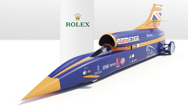 勞力士打破地表紀錄 超音速尋血獵犬號賽車