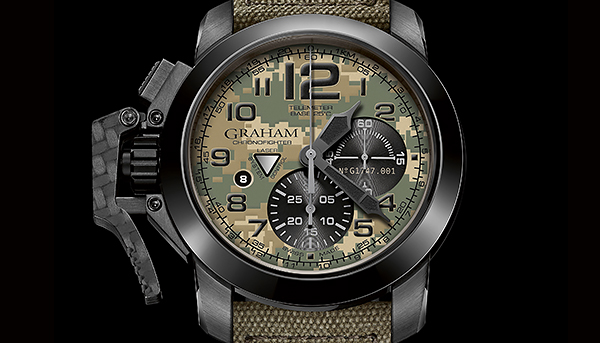 軍事迷彩風　GRAHAM Chronofighter Black Arrow腕錶