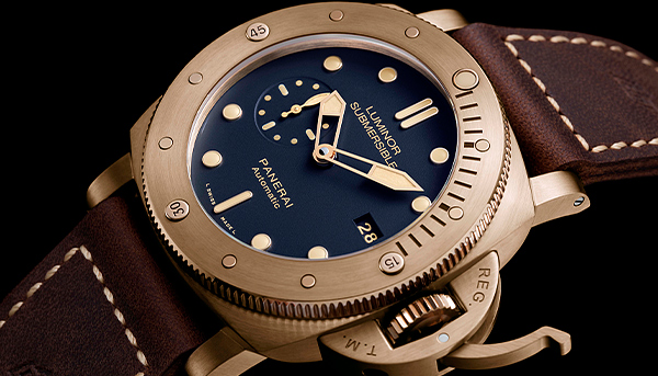 海藍色調遇上青銅　沛納海47米3日動力儲存自動專業潛水青銅腕錶