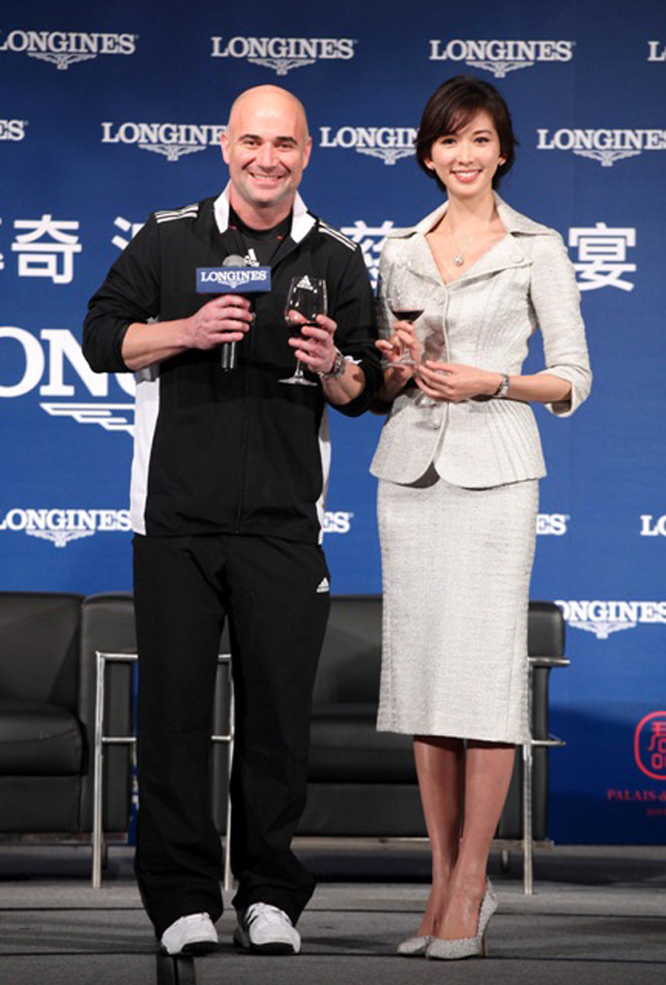 浪琴表慈善午宴 阿格西與林志玲出席