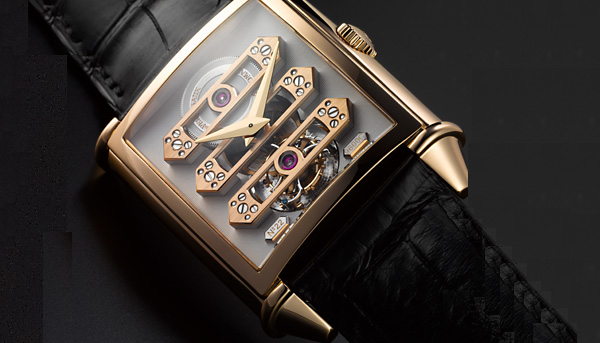 GIRARD-PERRGAUX芝柏 Vintage 1945三金橋陀飛輪