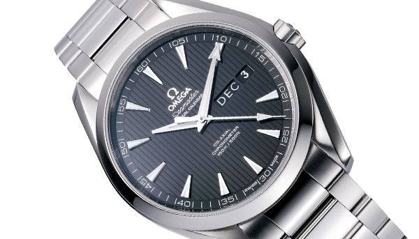 OMEGA歐米茄 Aqua Terra 年曆錶 遊艇的木紋甲板