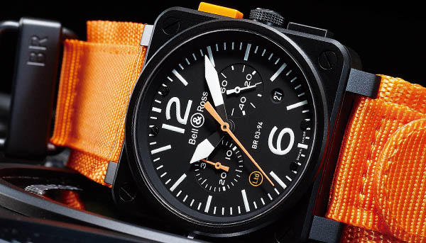 鮮明橘的亮麗軍錶BELL & ROSS BR03-94