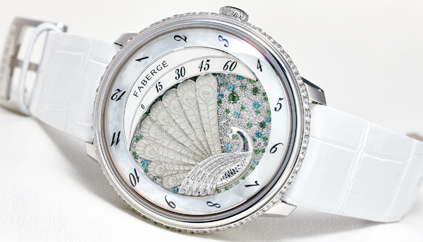 孔雀開屏囉 FABERGE Lady Compliquee Peacock逆跳顯時腕錶