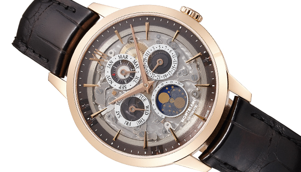 少見低價位 萬寶龍Meisterstuck Heritage鏤空萬年曆