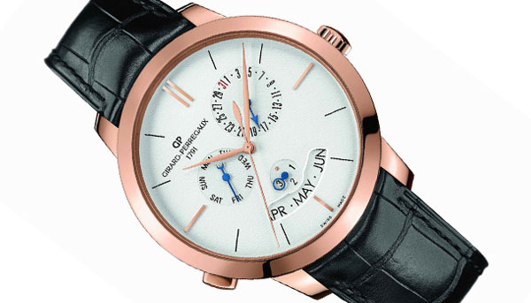 複雜功能的簡潔呈現 GIRARD-PERREGAUX 1966系列萬年曆玫瑰金腕錶