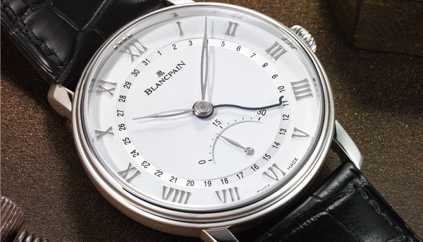 30秒折返跑 BLANCPAIN逆跳小秒針日期指示超薄腕錶