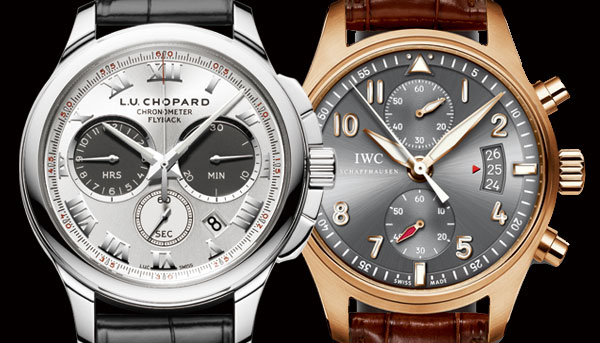 蕭邦錶 PK 萬國錶 自製機芯計時碼錶二選一