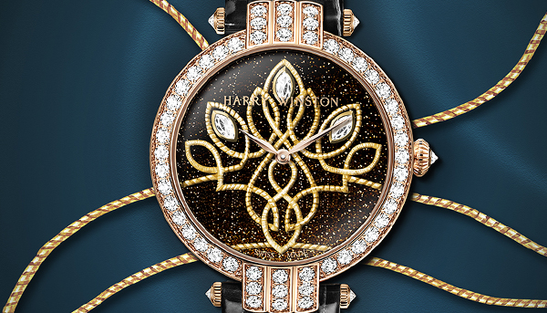 琺瑯結合金質雕刻-HARRY WINSTON  Premier Shinde 36毫米自動上鍊腕錶