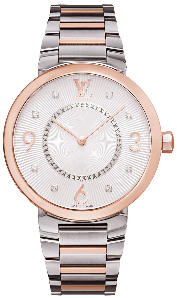 Tambour Monogram 玫瑰金精鋼腕錶