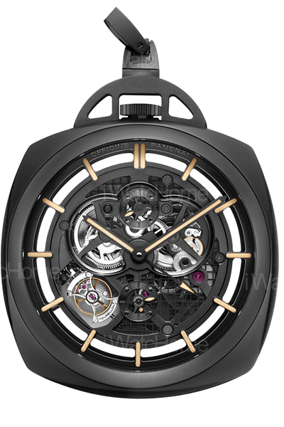 Pocket Watch Tourbillon GMT Ceramica 59mm