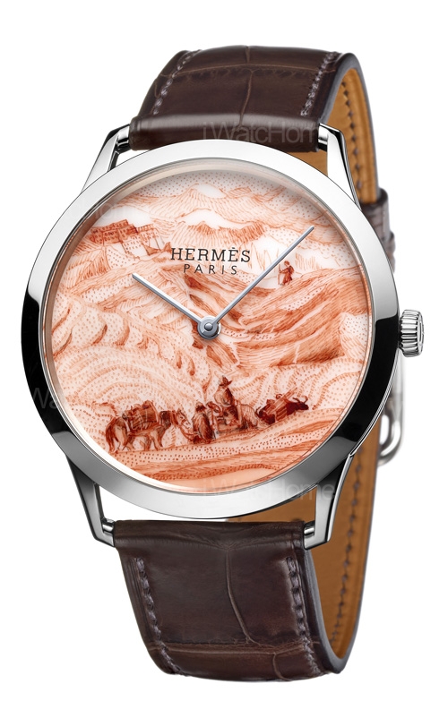 HERMES九谷燒赤繪細描腕錶