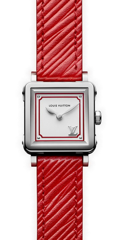 Emprise系列Epi 罌粟紅皮革錶帶腕表