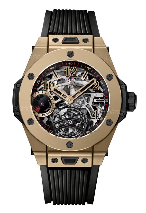 Tourbillon 5-day Power reserve Indicator Full Magic Gold