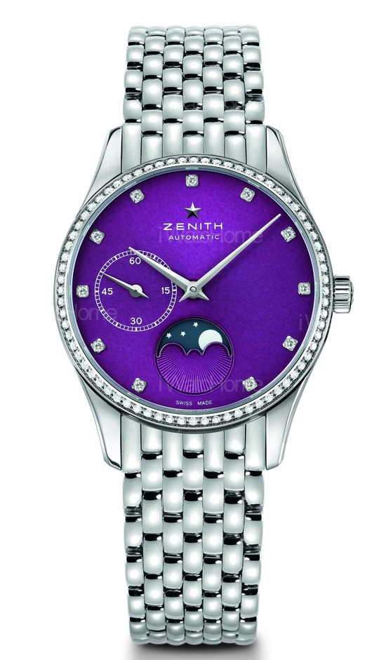 超薄女裝月相鑽錶