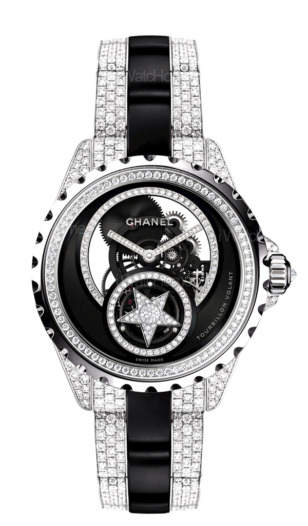 J12鏤空飛行陀飛輪腕錶-鑽石款