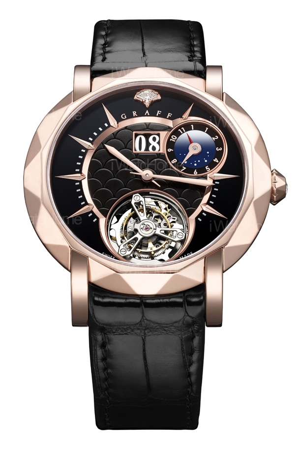 MasterGRAFF Grand Date 雙時區陀飛輪腕錶