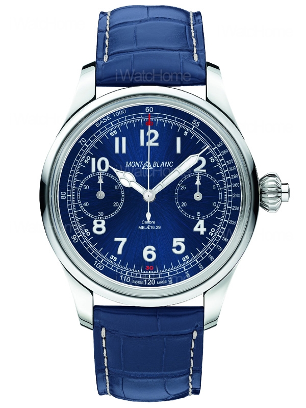 萬寶龍1858系列藍色測速計時碼錶