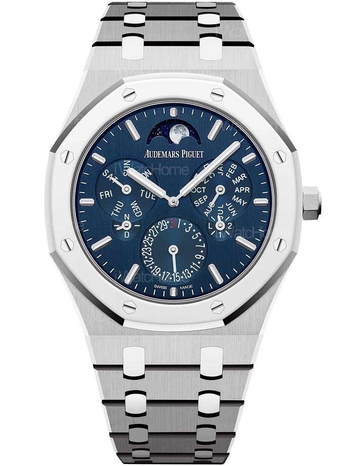 皇家橡樹超薄萬年曆腕錶