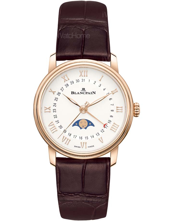 Villeret女裝月相日曆腕錶