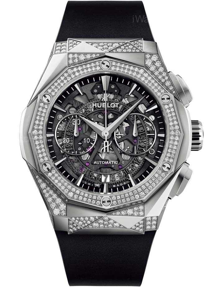 經典融合Orlinski鈦金屬鑲鑽計時碼錶