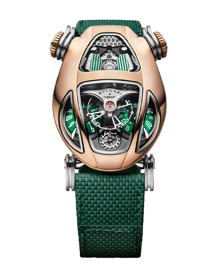 BVLGARI X MB&F Serpenti玫瑰金腕錶
